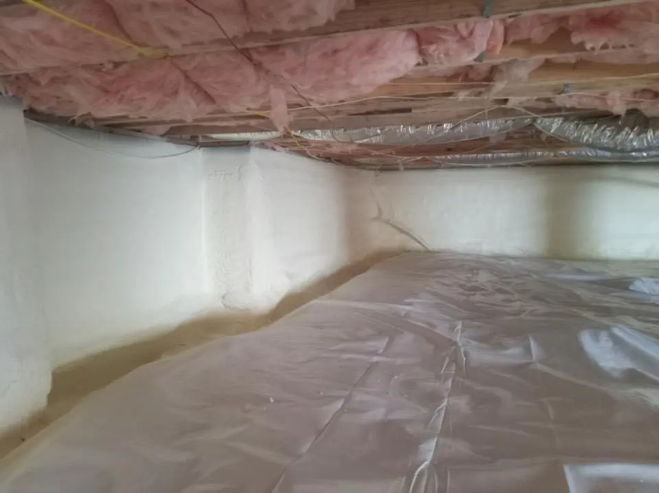 Crawl space encapsulation with closed-cell spray foam for Attic Insulation in St. Cloud